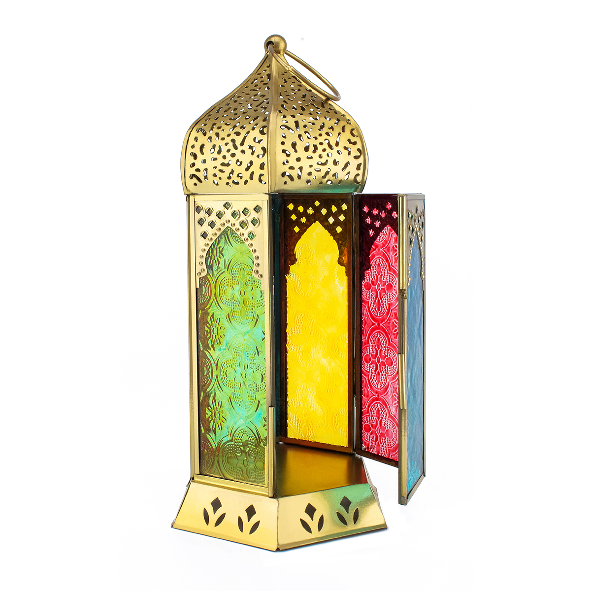 Metal Lantern W/ Glass 29cm) - Image 2