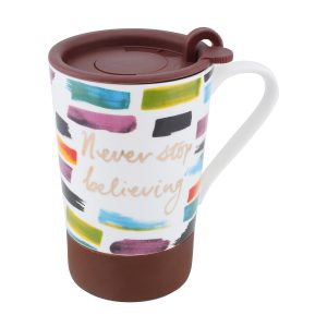 Shallow Mug W/lid Believe 0.35L