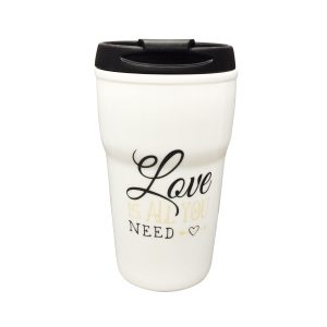 Double Wall Mug With PP Lid-JZ18025-5