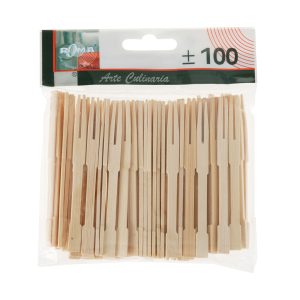 Cocktailforks Bamboo 9Cm 100Pc