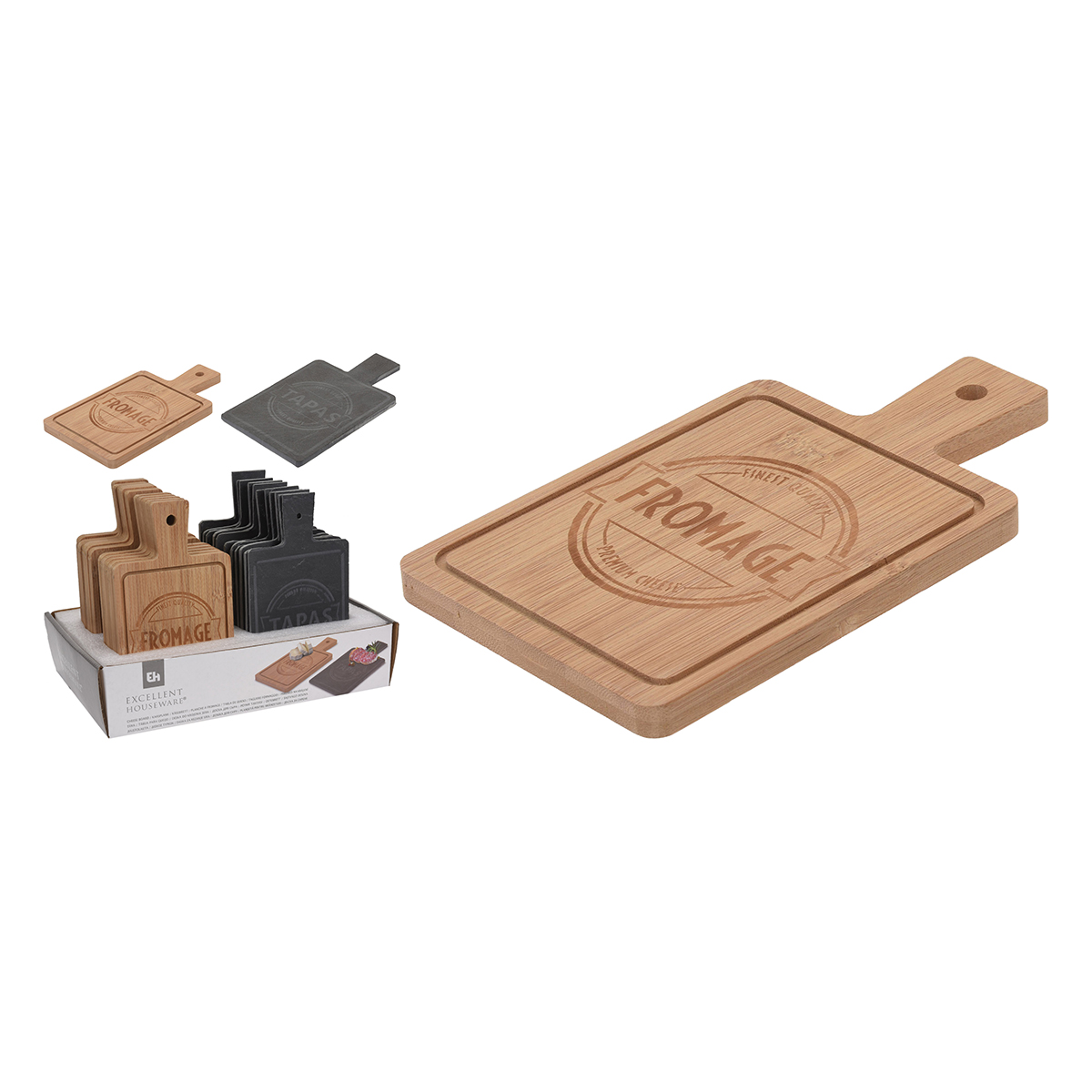 Cheese Board Slate And Bamboo