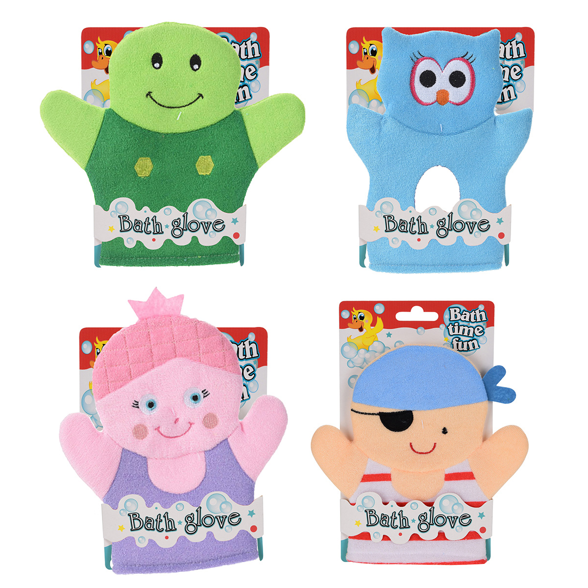 Bath Sponge Polyester 4Ass