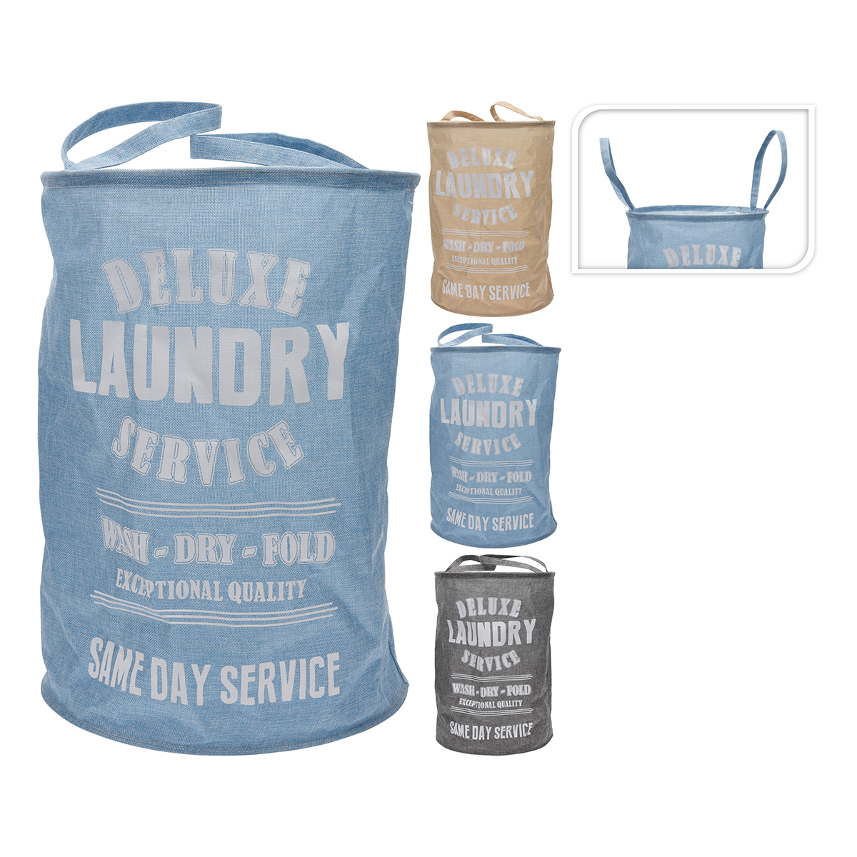 Laundry Bag 38Xh54Cm 3Ass Clr