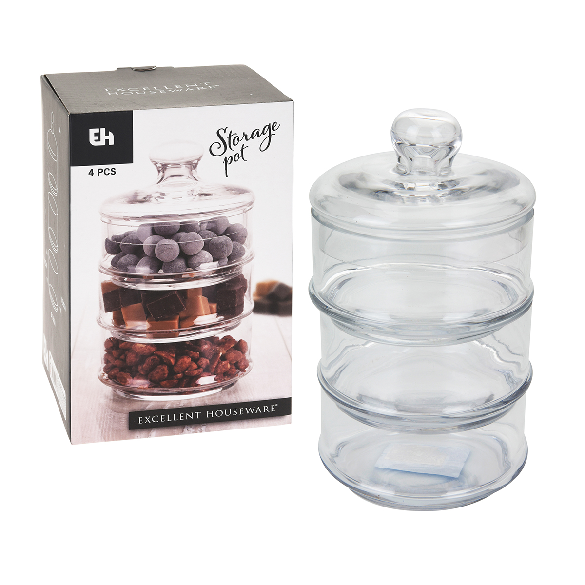 Storage Jar Glass D125Xh220Mm