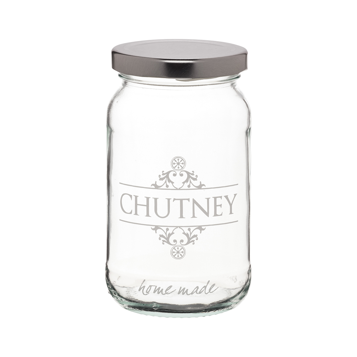 Home Made Decorated 'Chutney' Glass Preserving Jar 454ml 1lb Loose)
