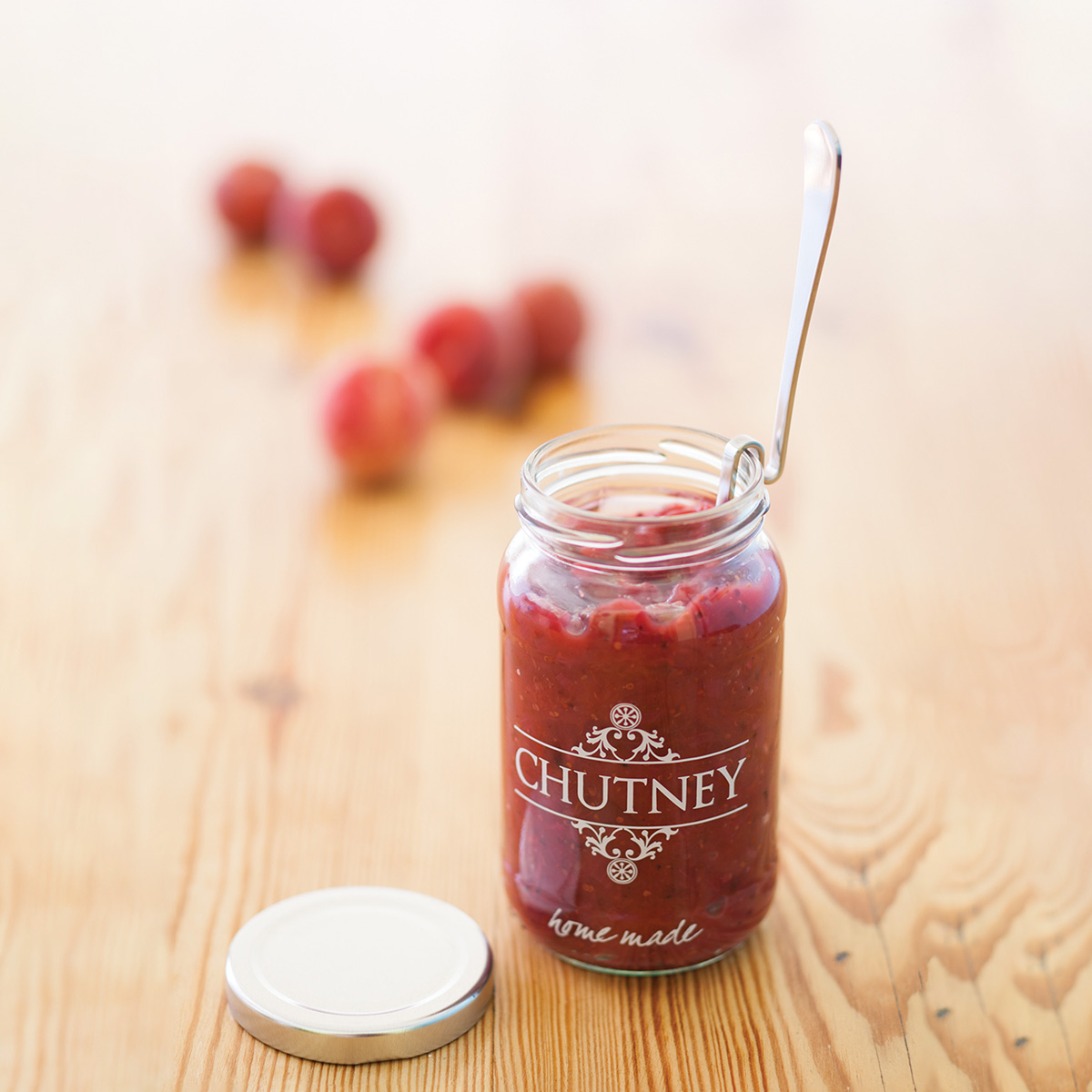 Home Made Decorated 'Chutney' Glass Preserving Jar 454ml 1lb Loose) - Image 2