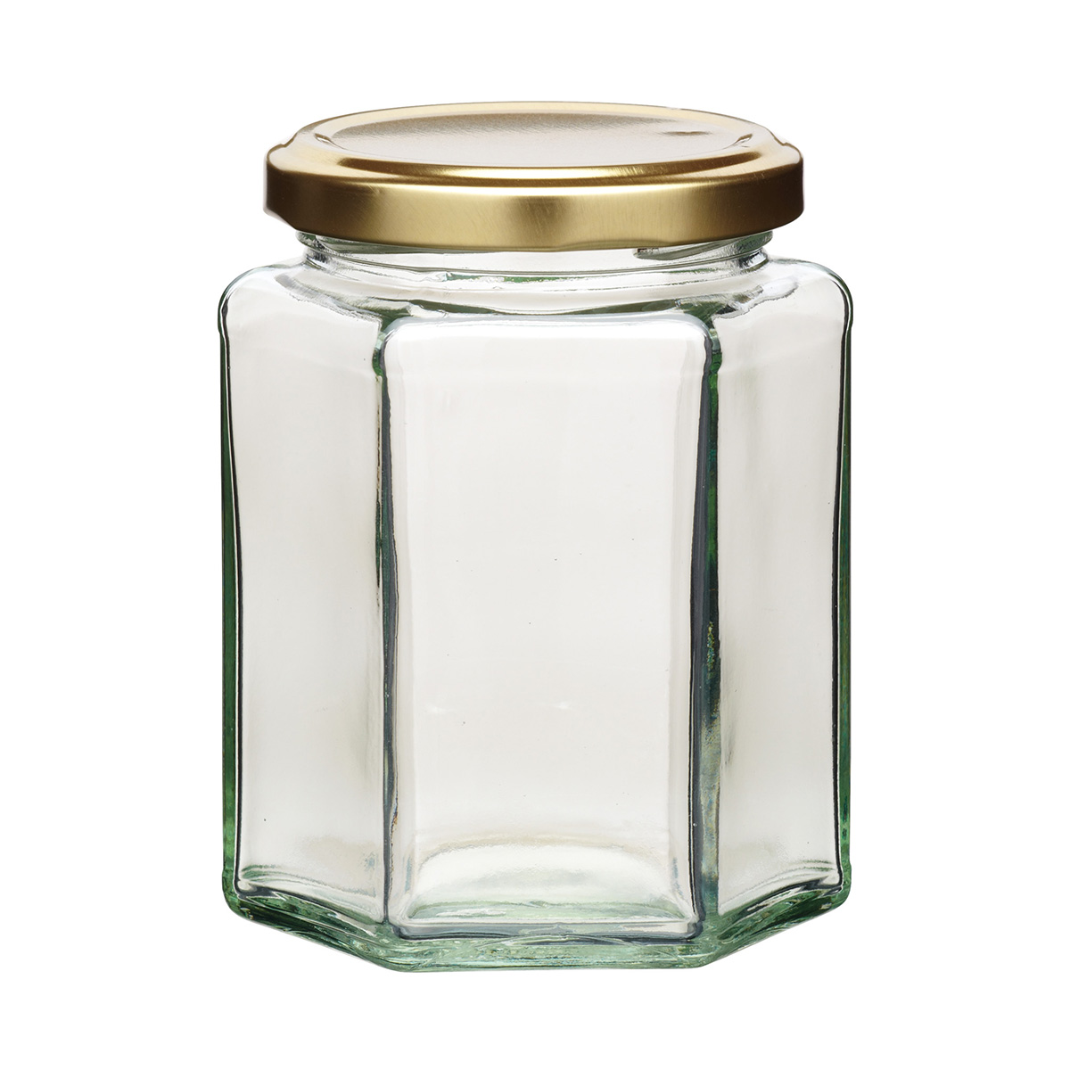 Home Made Hexagonal Jar - 340ml (12oz, Labelled
