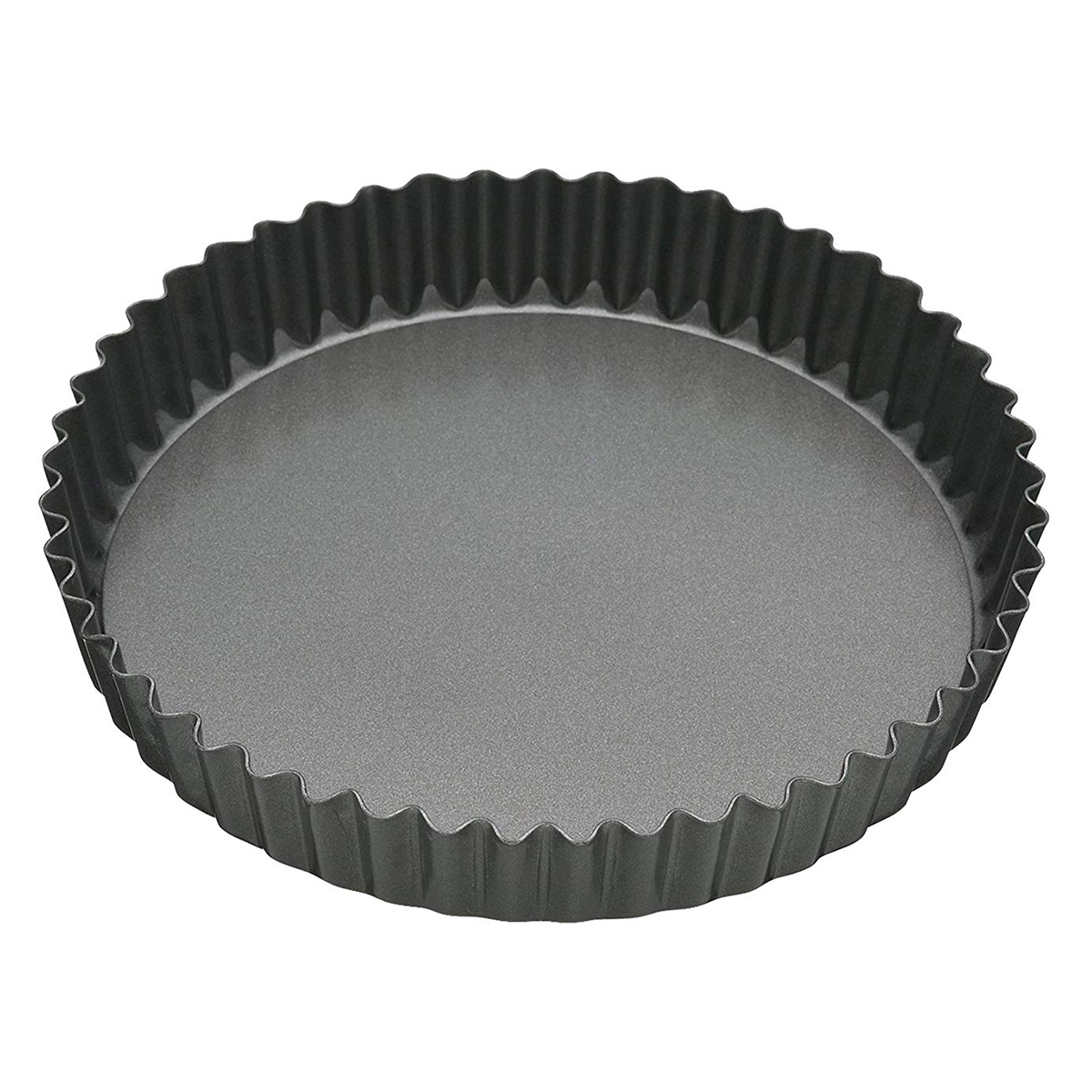 MasterClass Non-Stick Fluted Loose Base Quiche Tin Round 25cm (10", Sleeved