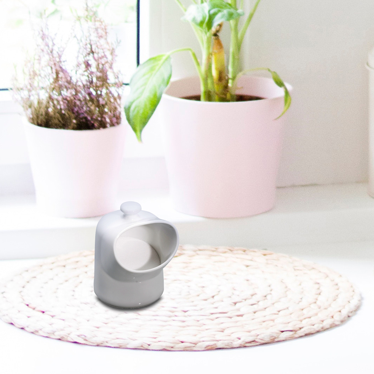 KitchenCraft White Porcelain Salt Pig 17cm, Boxed - Image 2