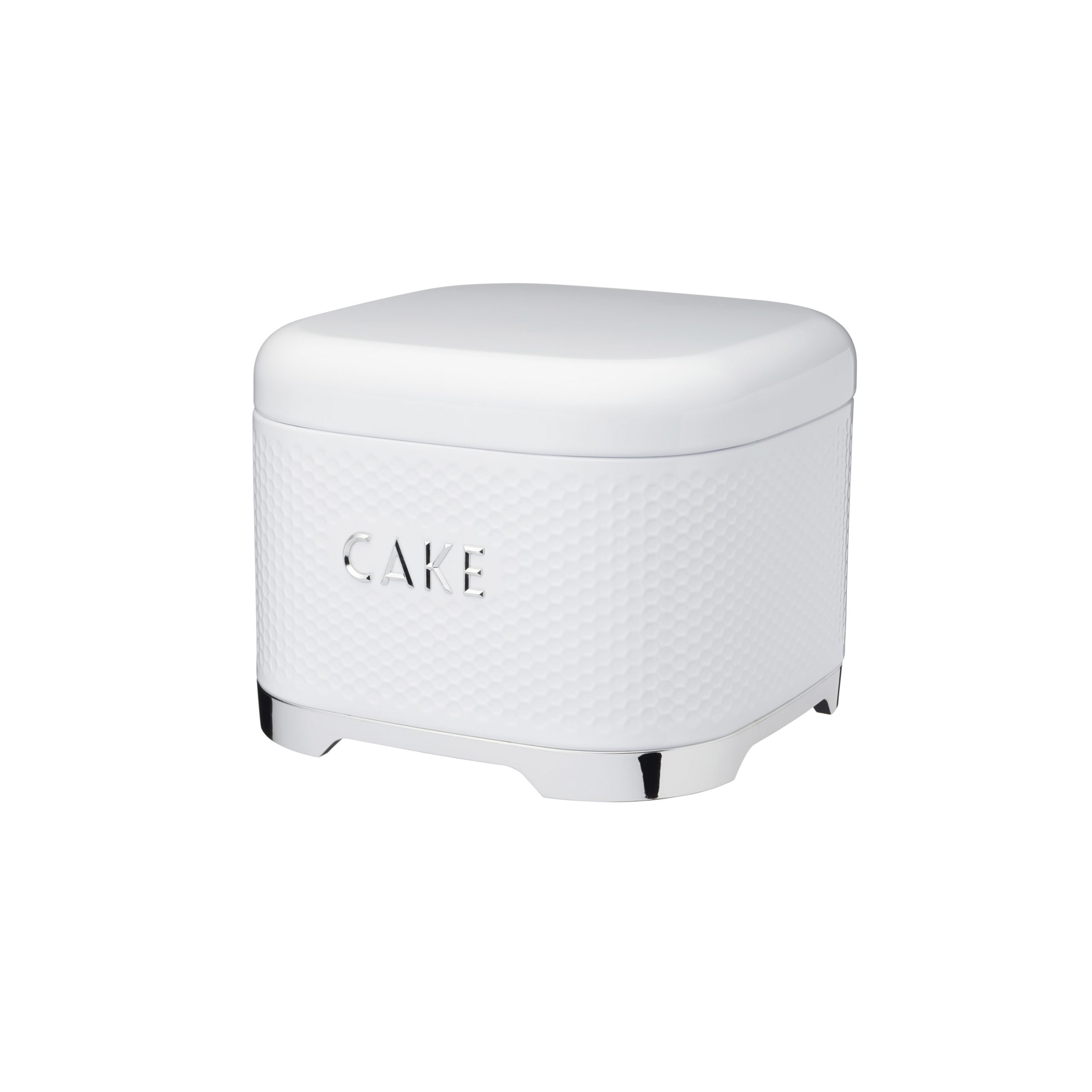 KitchenCraft Lovello Cake Tin, Ice White, 26x26x19cm, Gift Tagged