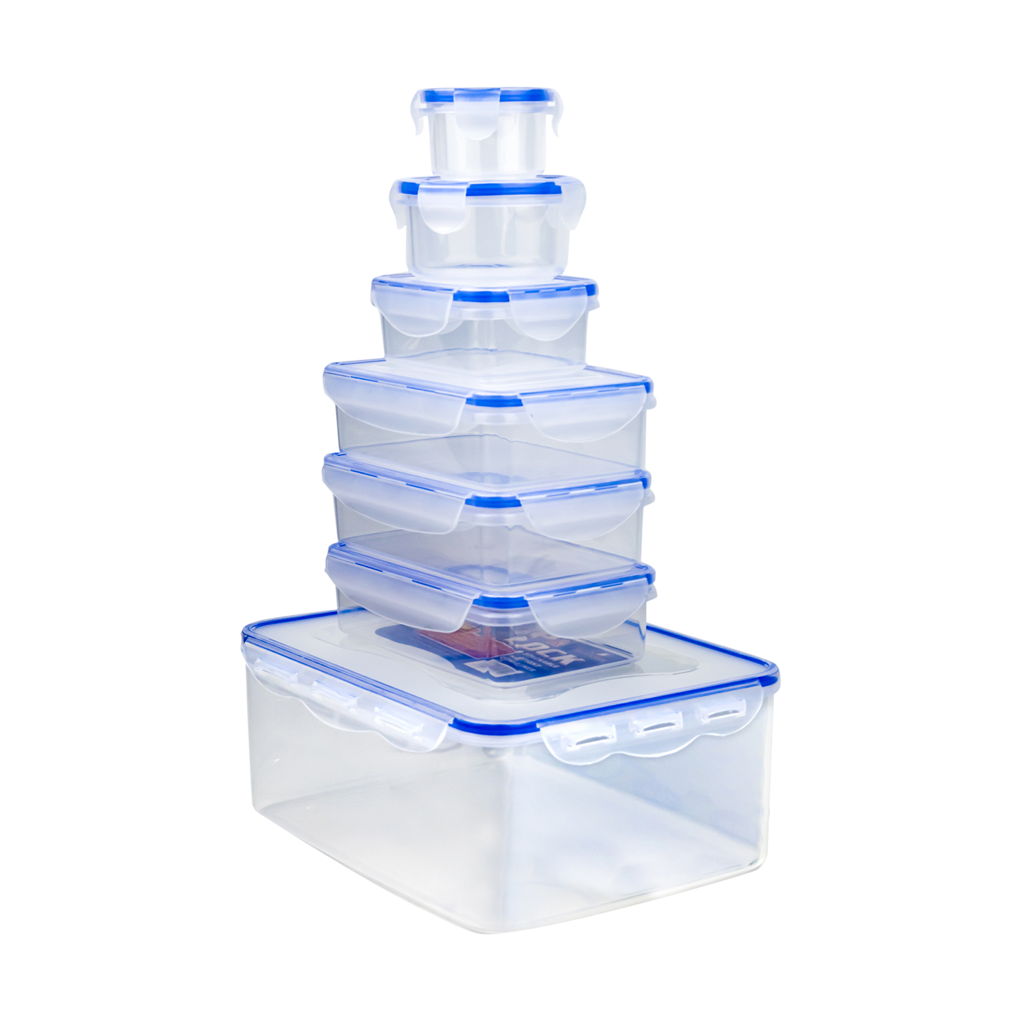 Mondex Polypropylene Food Container Set - 7 Pieces Meal Prep & Storage Containers (1N 5000ml, 3N 750ml, 1N 300ml, 1N 250ml, 100ml) – Airtight, BPA-Free) - Image 3