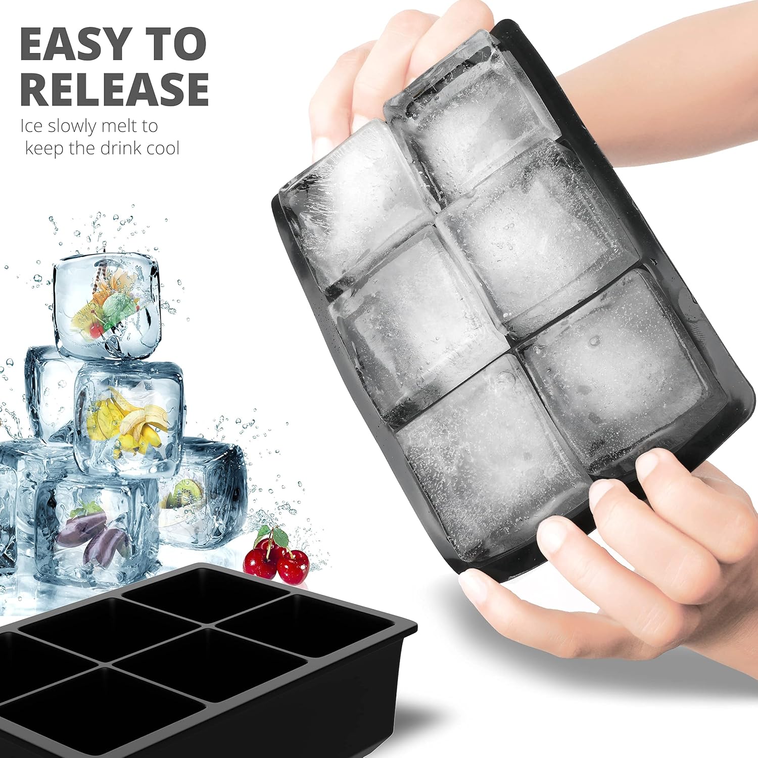 Ice Cube Square L 6 BL Mould - Image 3