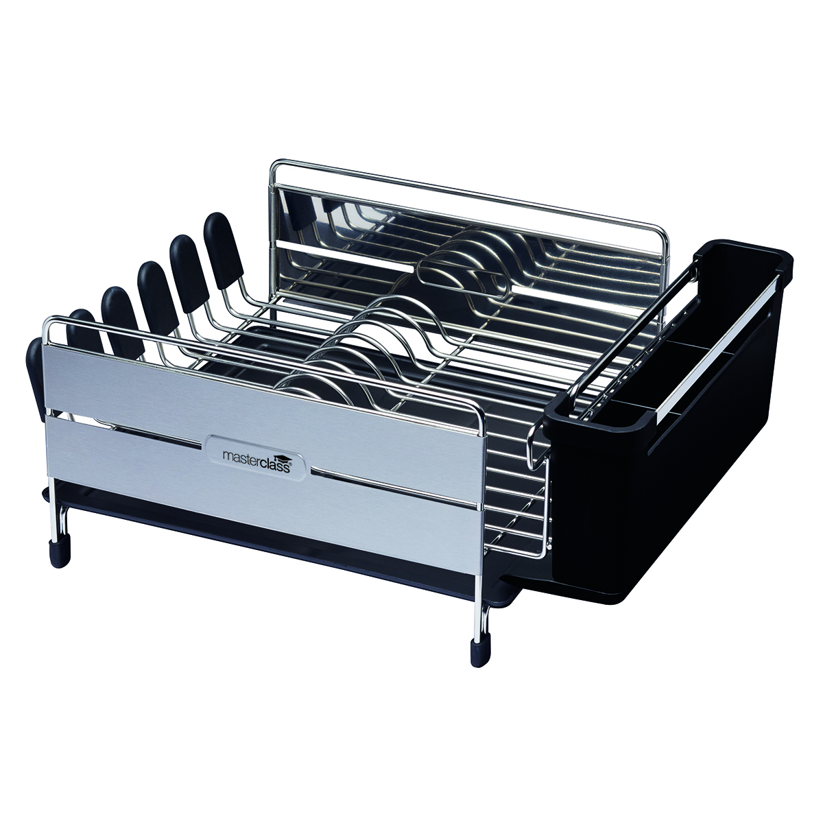 MasterClass Deluxe Stainless Steel Dish Drainer, Large, 44.5x34x19.5cm, Display Boxed