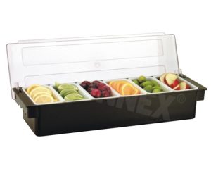 Sunnex Condiment Dispenser, 6 Compartment Holder