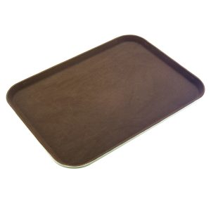 Non-Slip Tray Rect.Brown 16X22"