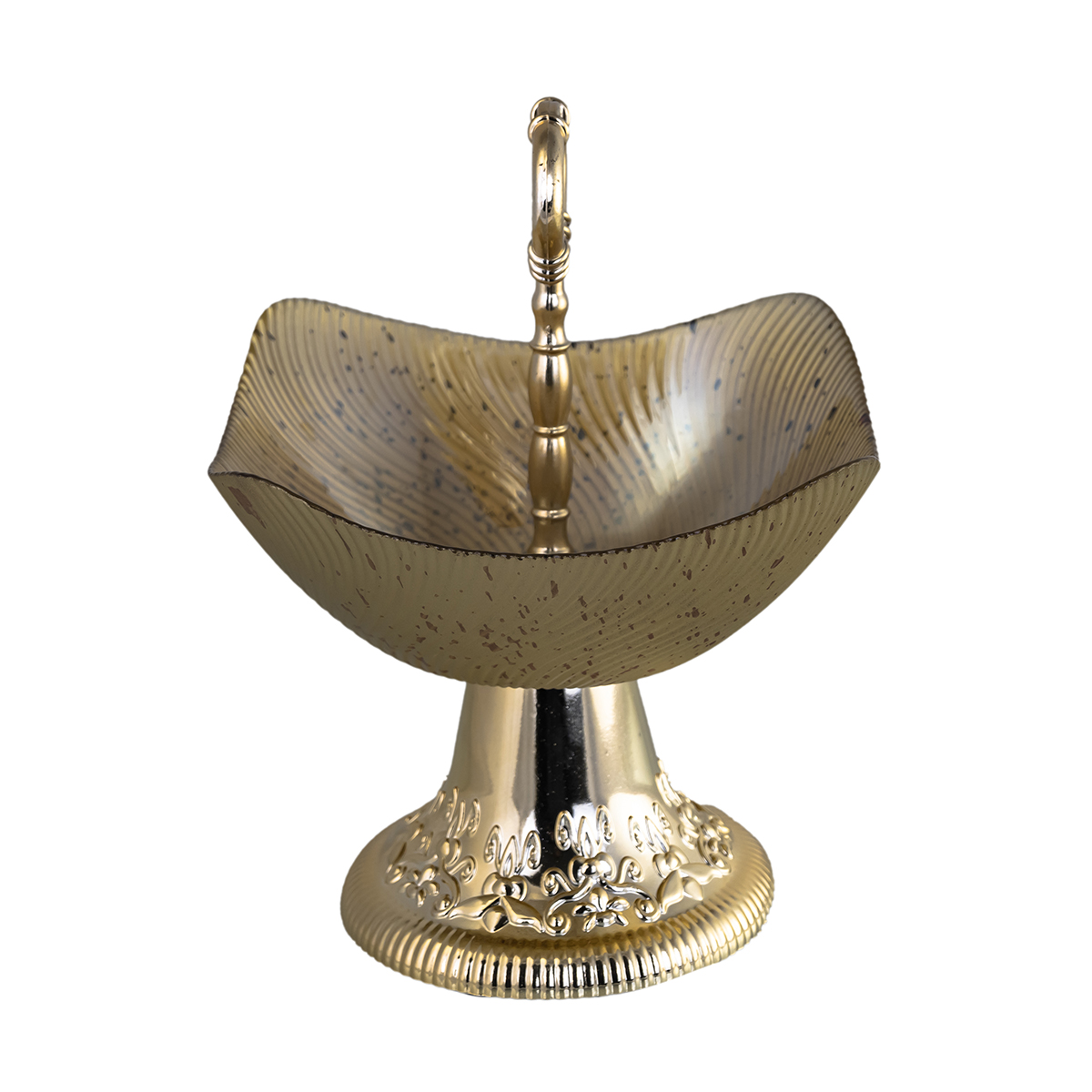 Lush Candy Holder Square W/Stand Red+Gold 21Cm - Image 2