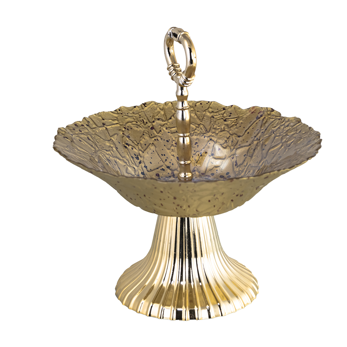 Versa Candy Holder W/Stand Red+Gold 21Cm