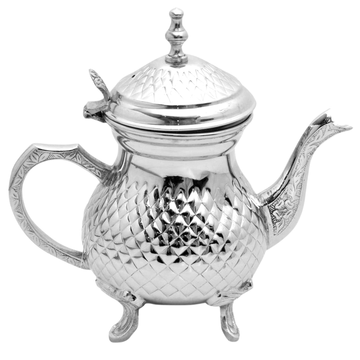 Diamond Brass Morc. Teapot 8Cc