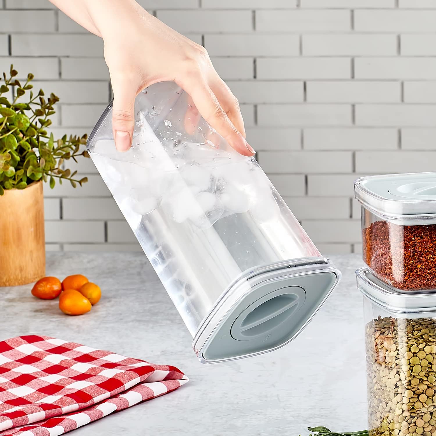 Organizer Proof Food Storage Containers Waterproof 1,70 Lt. (115 x 115 x 225 mm (OR-8130-17 STN) - Image 5