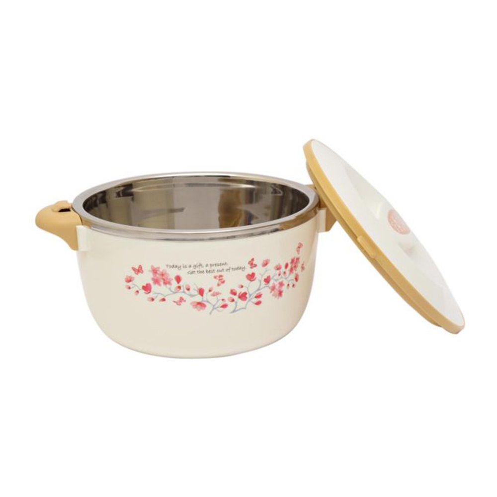 Springs Stainless Steel Hot Pot with Flower Design, 16cm - Image 2