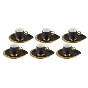 85cc 6 Cups &Saucers-BL