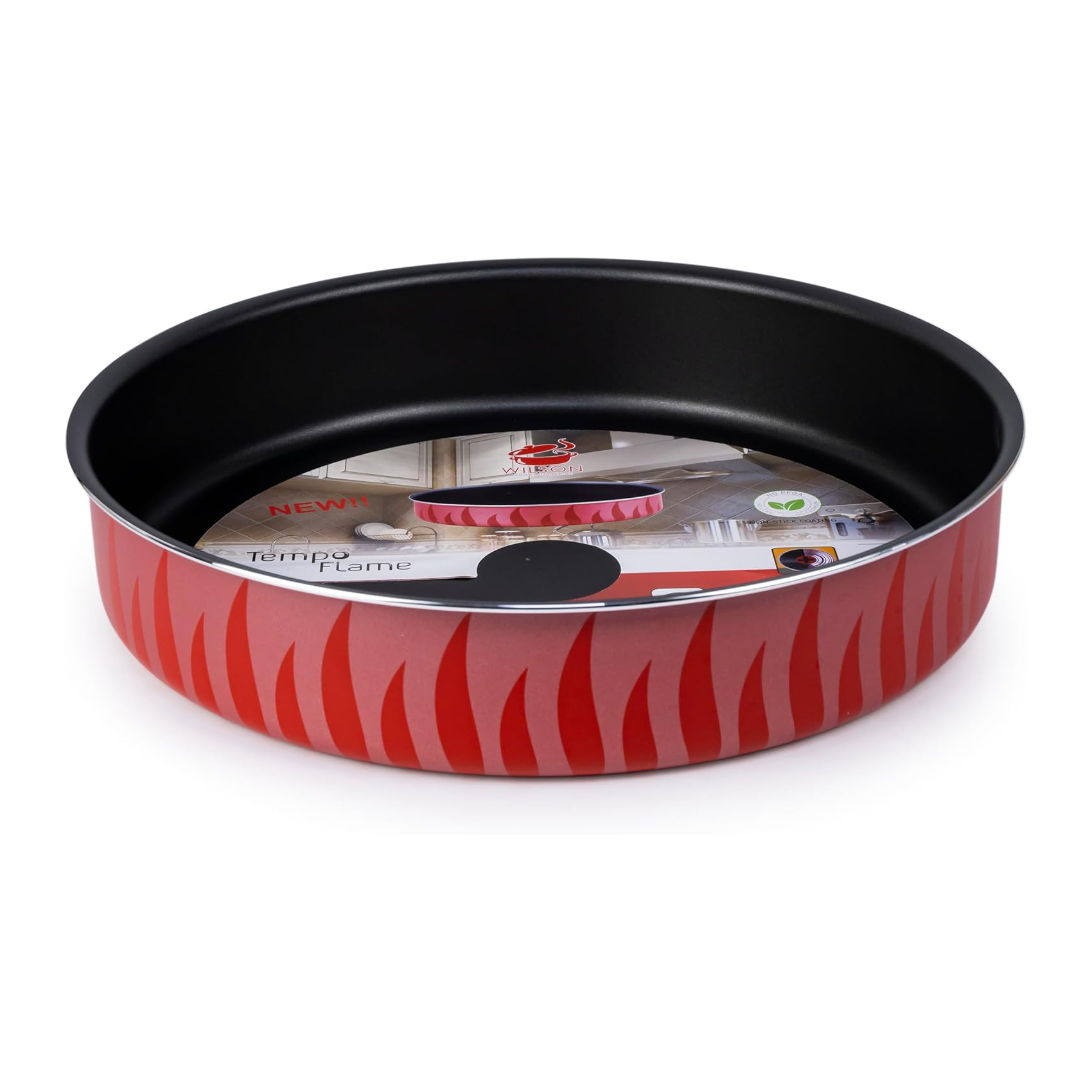Wilson Round Flame Baking Tray, 32 cm, Red - Image 2