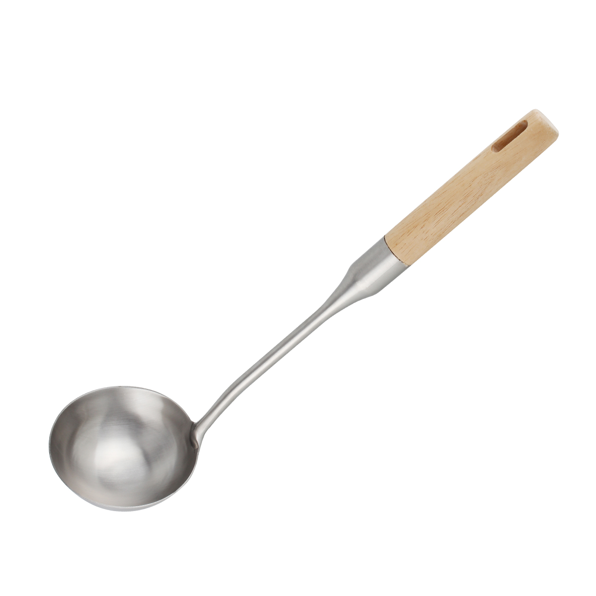 Rubber Wood Handle S/S Ladle - Image 2