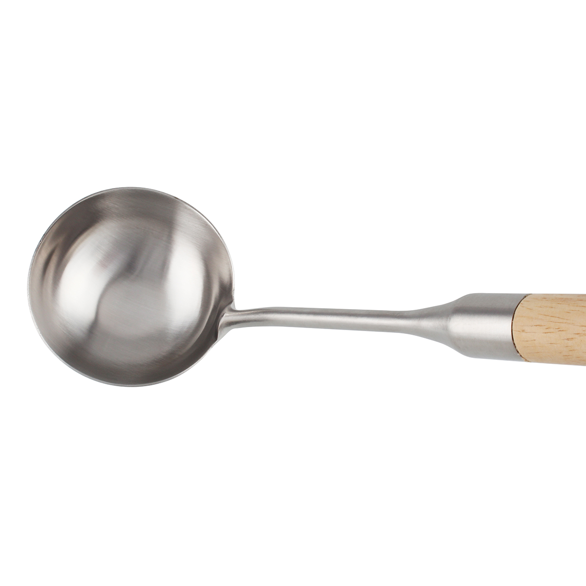 Rubber Wood Handle S/S Ladle - Image 3