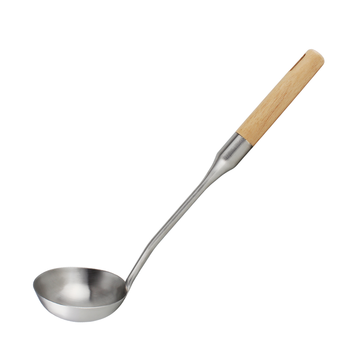 Rubber Wood Handle S/S Ladle