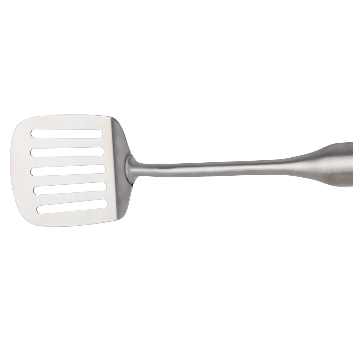 Rubber Wood Handle S/S Slotted Turner - Image 2