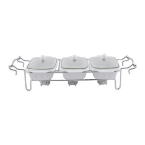 Set of3pcsRect.bakerW/Glss Lid