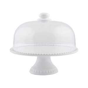 CakePlateW/PlasticLid-28cm8729