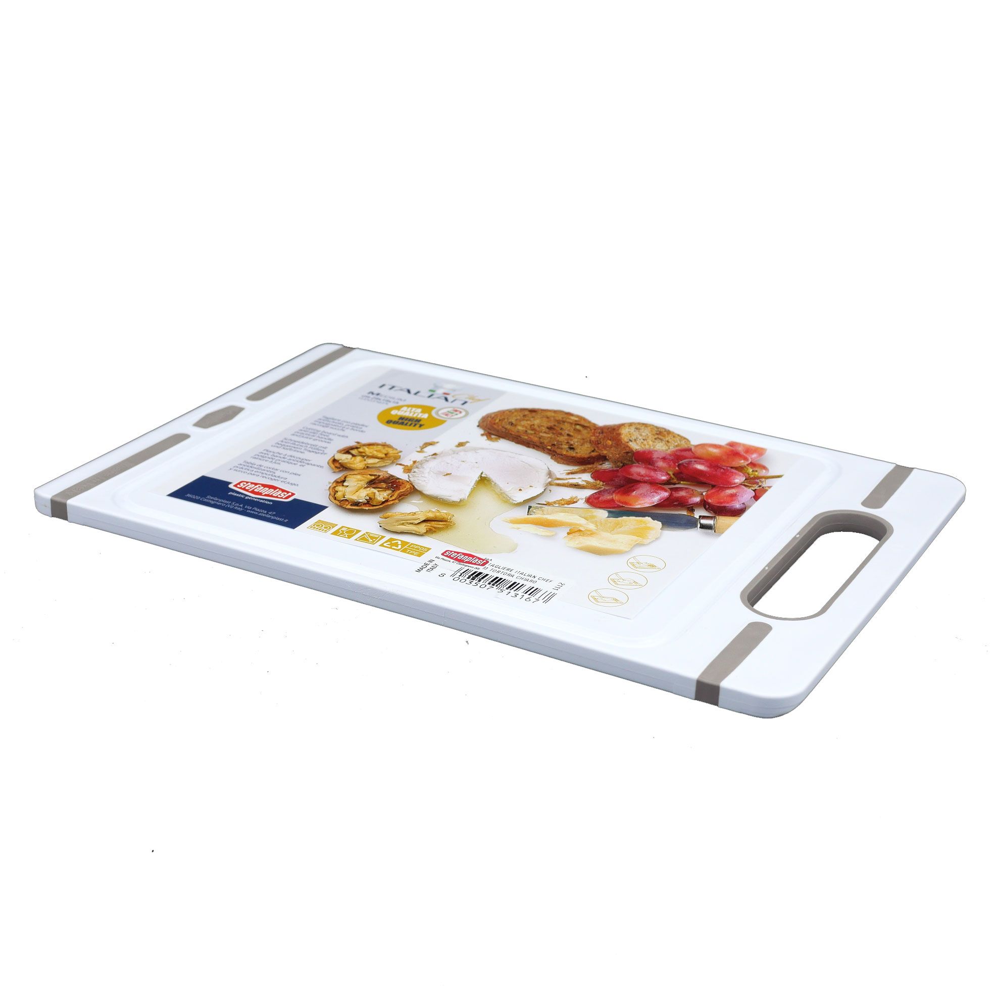 Stefanplast Cutting Board, XL (White/Light Dove Grey) - Image 3