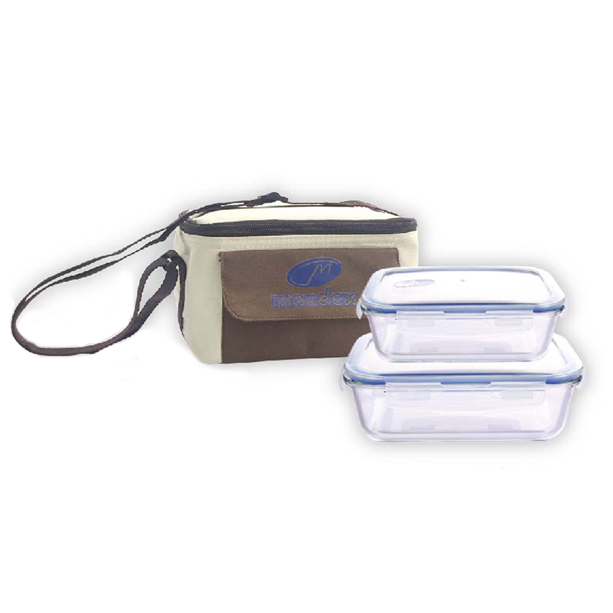 2Pcs Set +Lunch Bag 580ml Rect+330ml