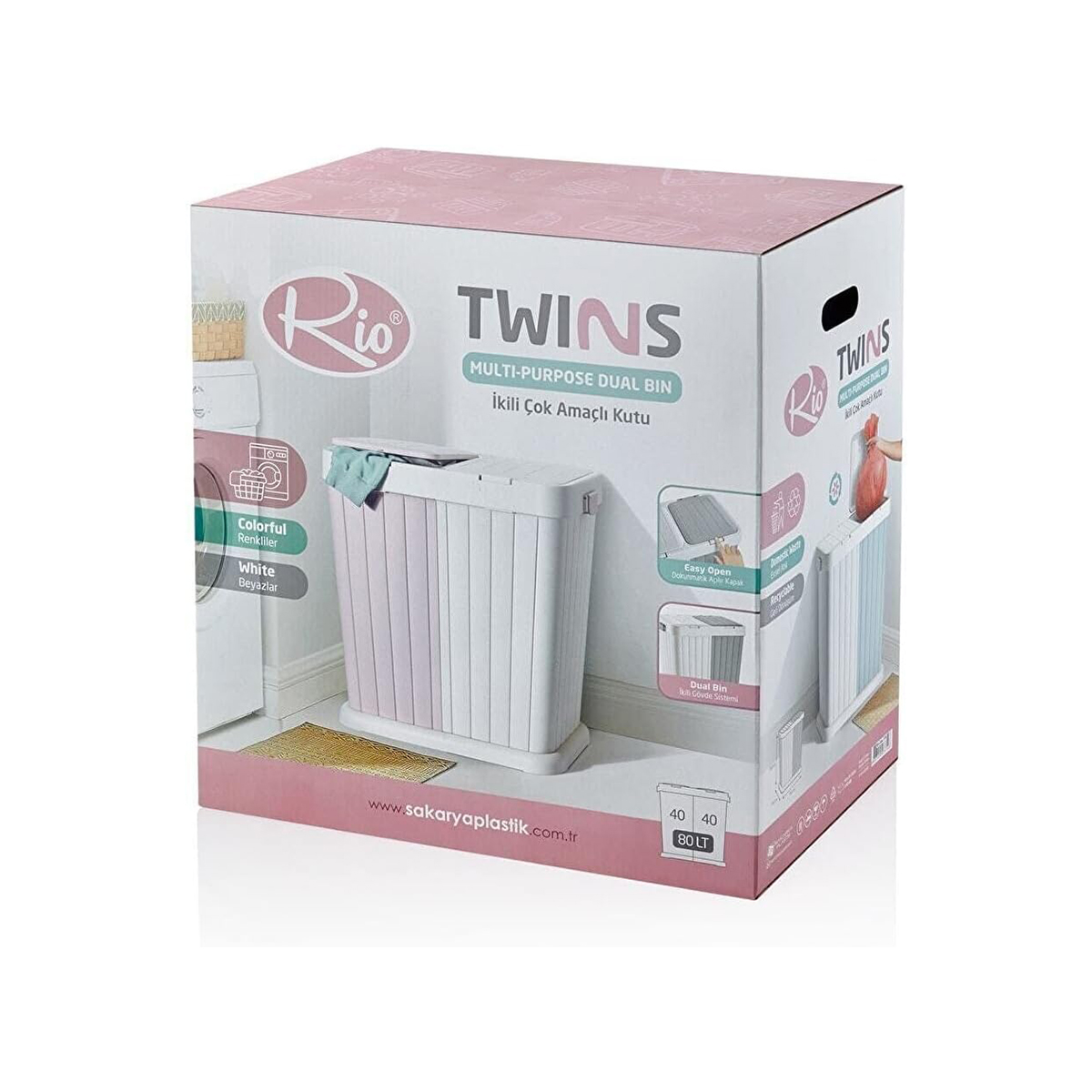 Dual Multi- Purpose Laundry Box 80L - Image 6