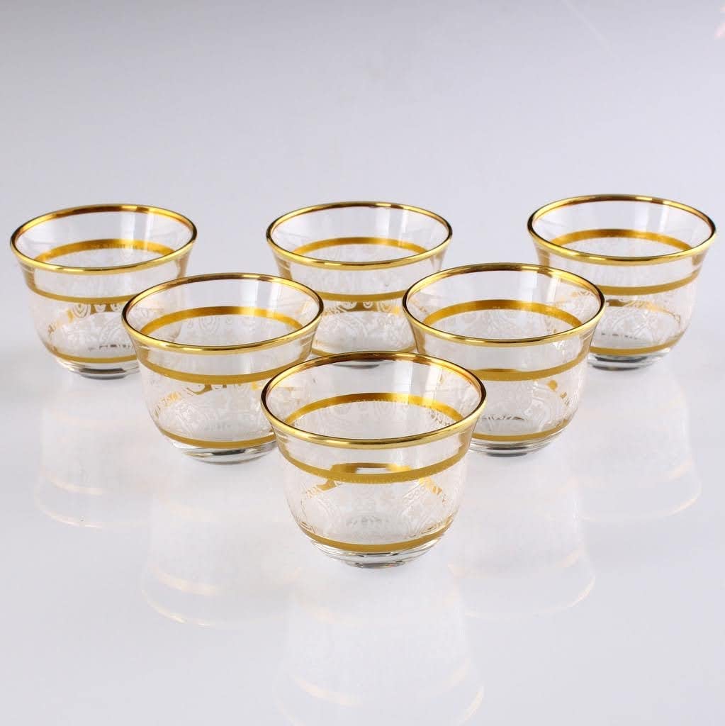 6Pcs Cawa Cups Set Gold Sera