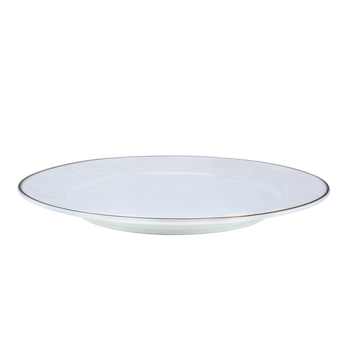 Shallow Sahara Dessert Plate with Gold Rim, 20 cm, White - Image 2