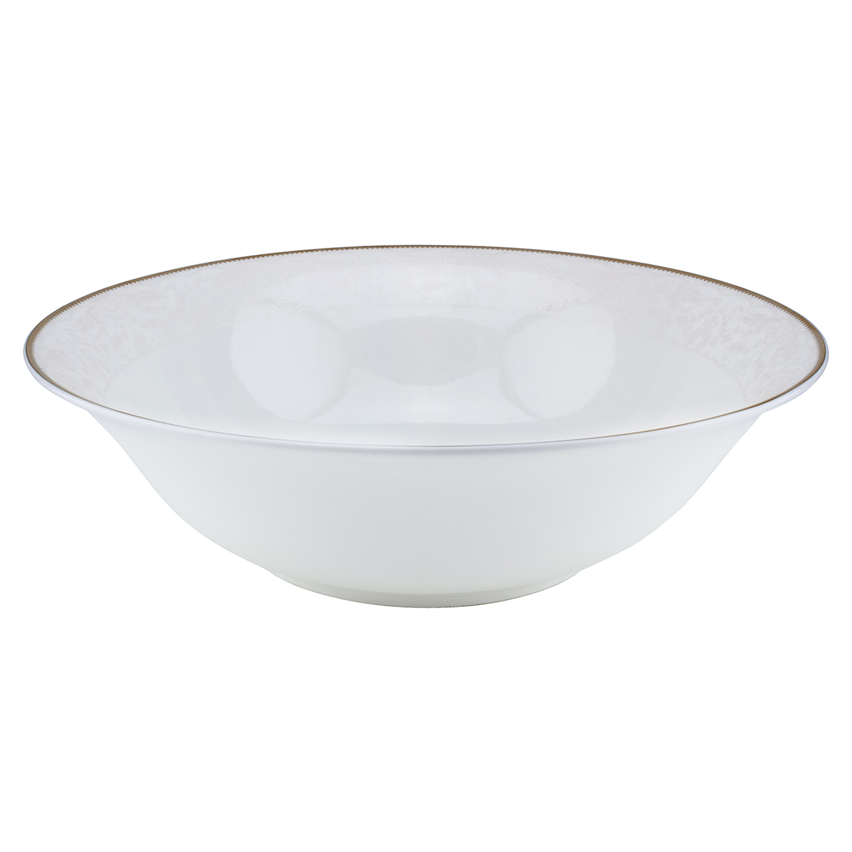 Shallow Sahara Bowl, White, 23 cm