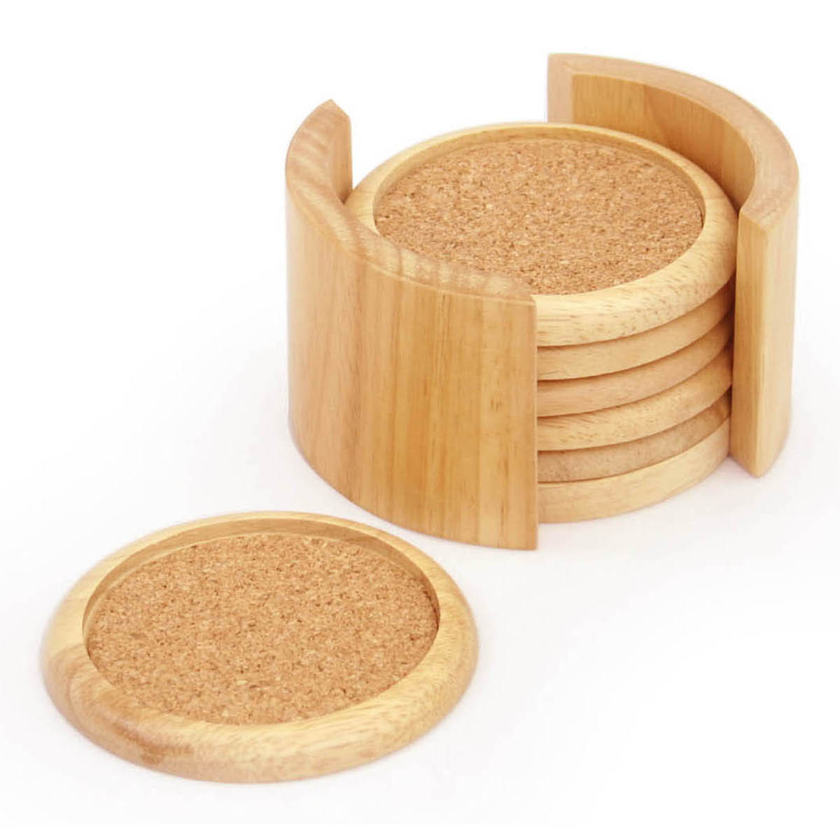 Round 6Pcs Coaster W/holder