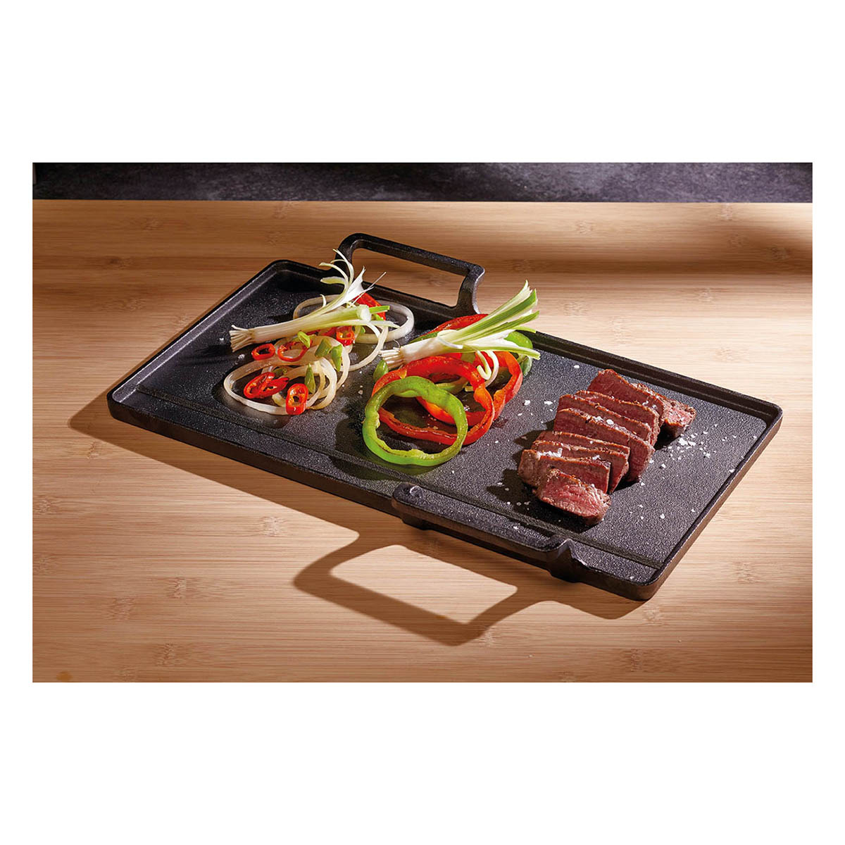 KitchenCraft World of Flavours Oriental Cast Iron Teppanyaki Grill, 42x29x4.5cm, Sleeved - Image 4