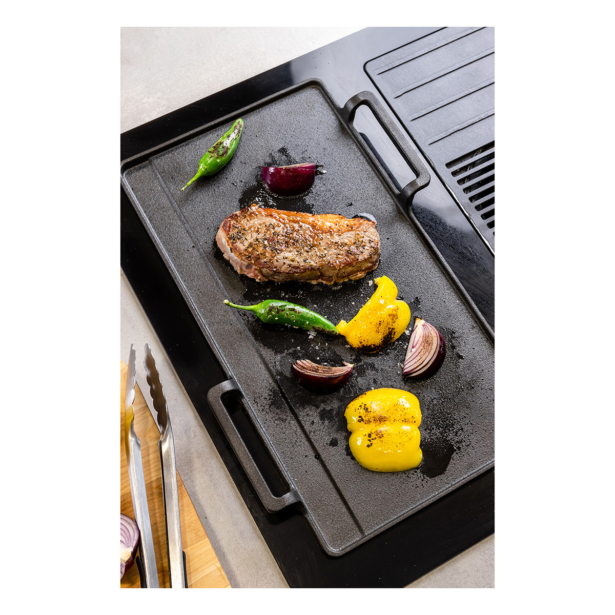 KitchenCraft World of Flavours Oriental Cast Iron Teppanyaki Grill, 42x29x4.5cm, Sleeved - Image 7