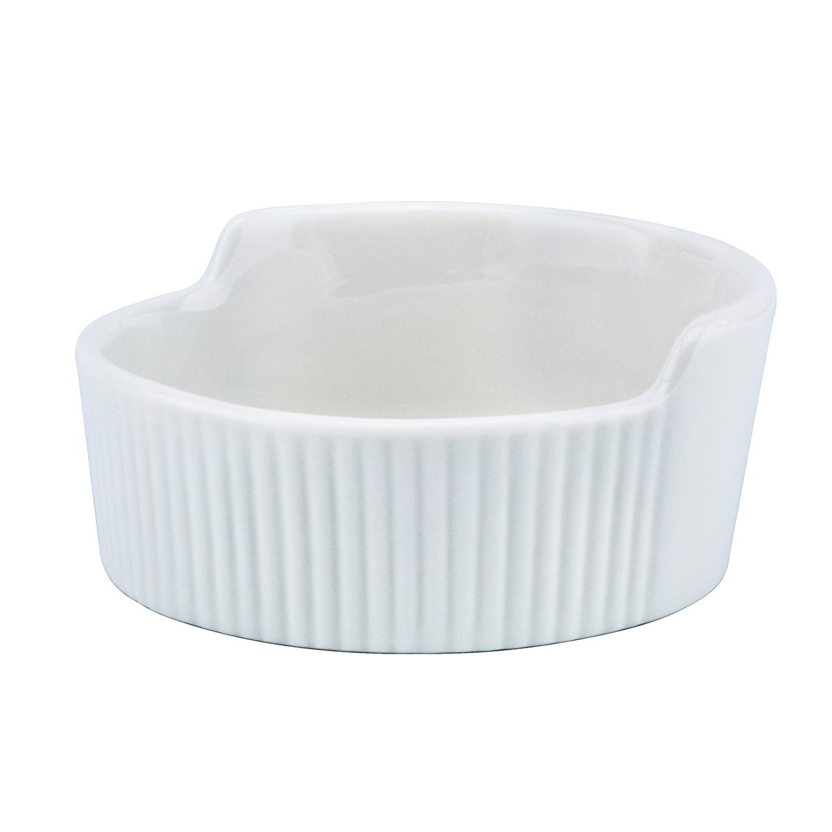 Shallow Porcelain Serving Bowl, White (10 x 4 cm)