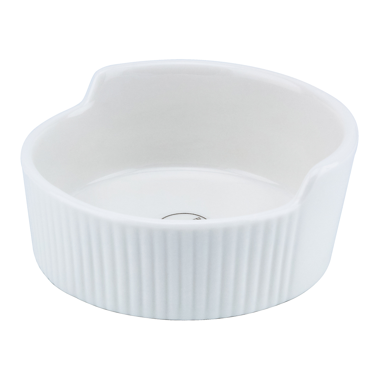 Shallow Porcelain Serving Bowl, White (10 x 4 cm) - Image 2