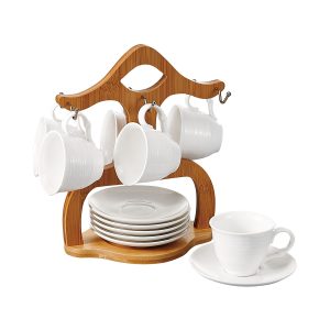 Shallow Tea Set W/Bamboo Stand180ml
