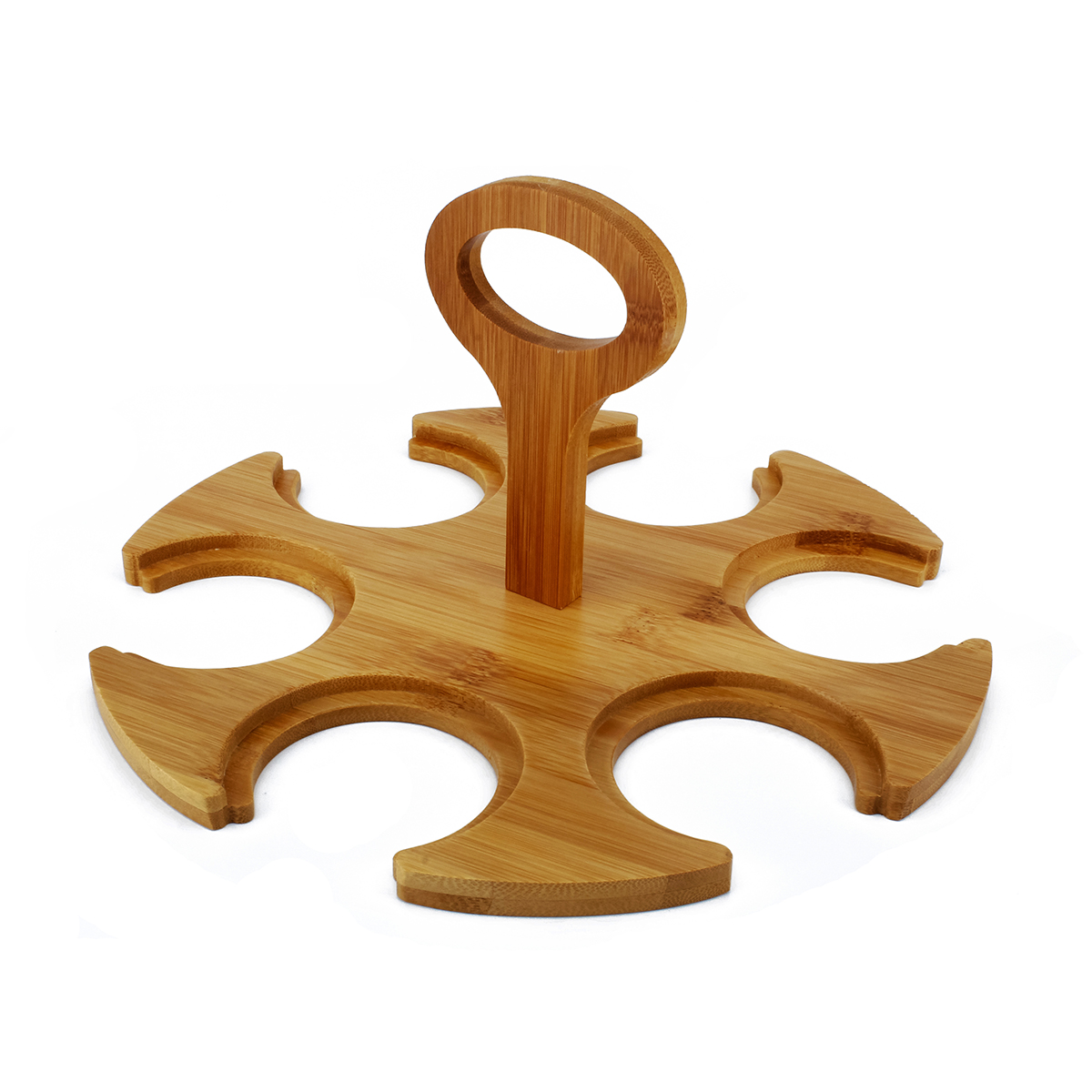 Shallow Tea Set W/6cups+6Bamboo Saucer & Stand180ml - Image 2