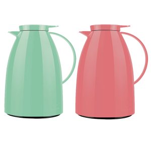 Invicta Viena Coffee Pot with Trigger Mix Blush, 1 Liter, Green Mint