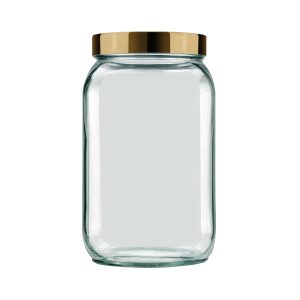 Invicta INV Square Metallized Pot, 2 Liters, Gold