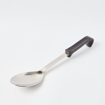 Sunnex Stainless Steel Hollow Spoon with Black Handle