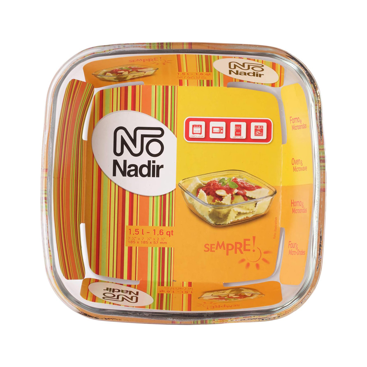 Sempre Ovenware Medium Square Roaster, 1.5 Liter - Image 3