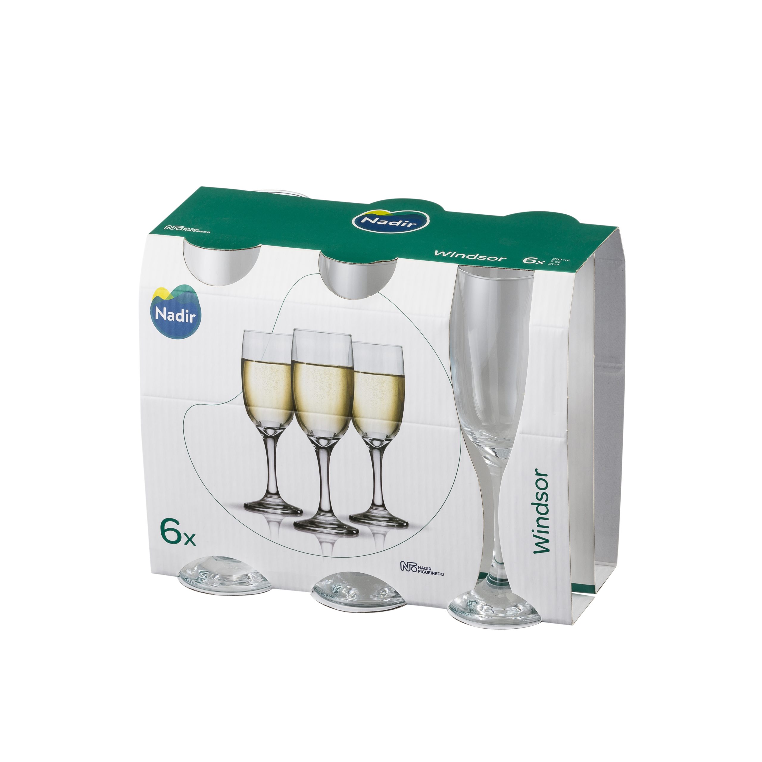 Nadir Windsor Flute Stemware, 210ml, 6 Pieces - Image 3
